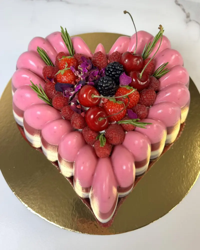 Želė tortas su vaisiais ir uogomis ŠIRDIS, 2,8 kg