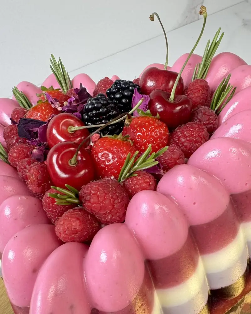 Želė tortas su vaisiais ir uogomis ŠIRDIS, 2,8 kg