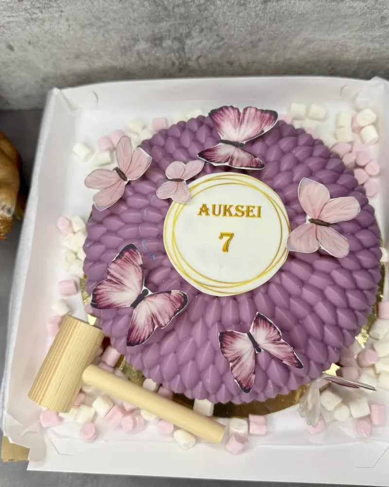 Daužomas tortas DRUGELIAI