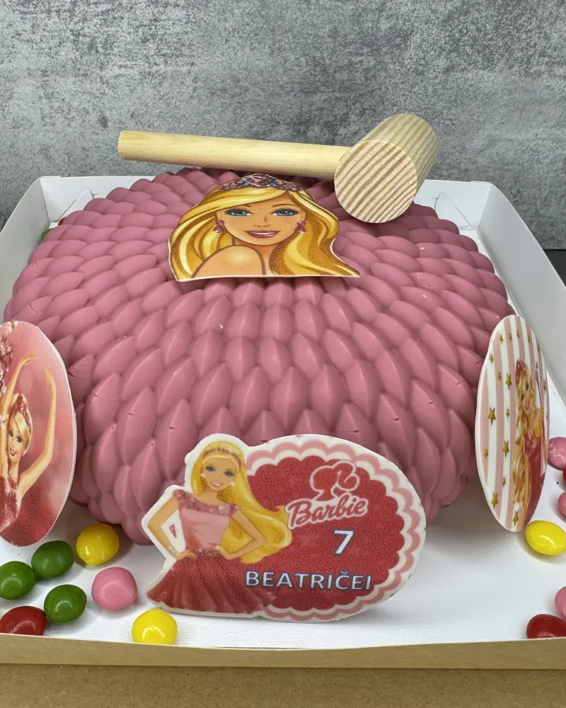 Daužomas tortas BARBIE