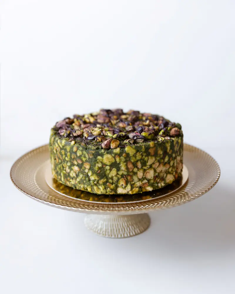 Matcha šakočio tinginio tortas