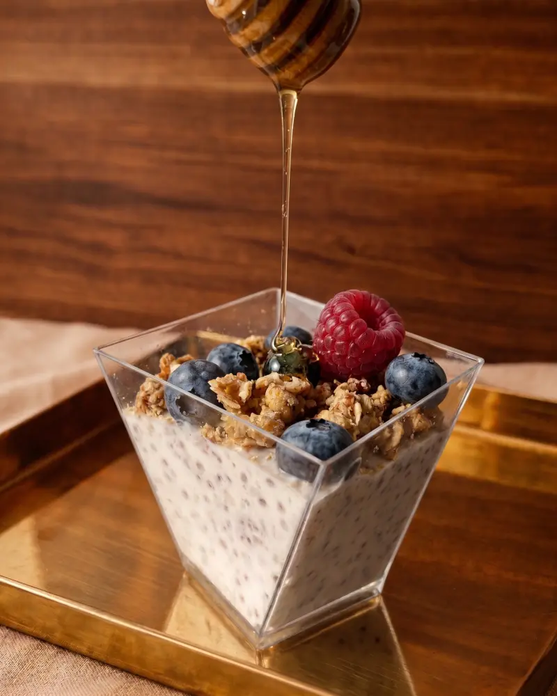 Chia pudingas su granola