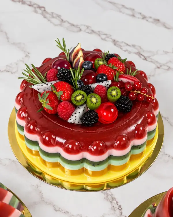 Natūralus želė tortas su vaisiais ir uogomis LUMA, ~2,7 kg