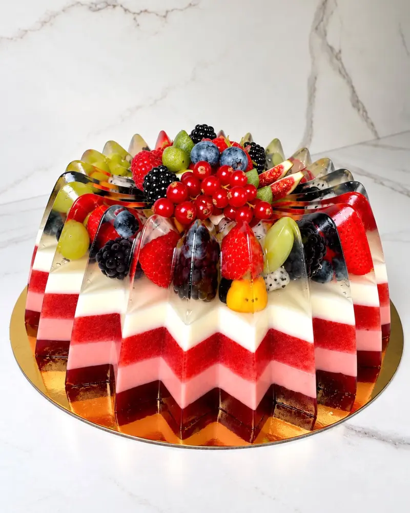 Natūralus želė tortas su vaisiais ir uogomis VĖTRA, ~3 kg