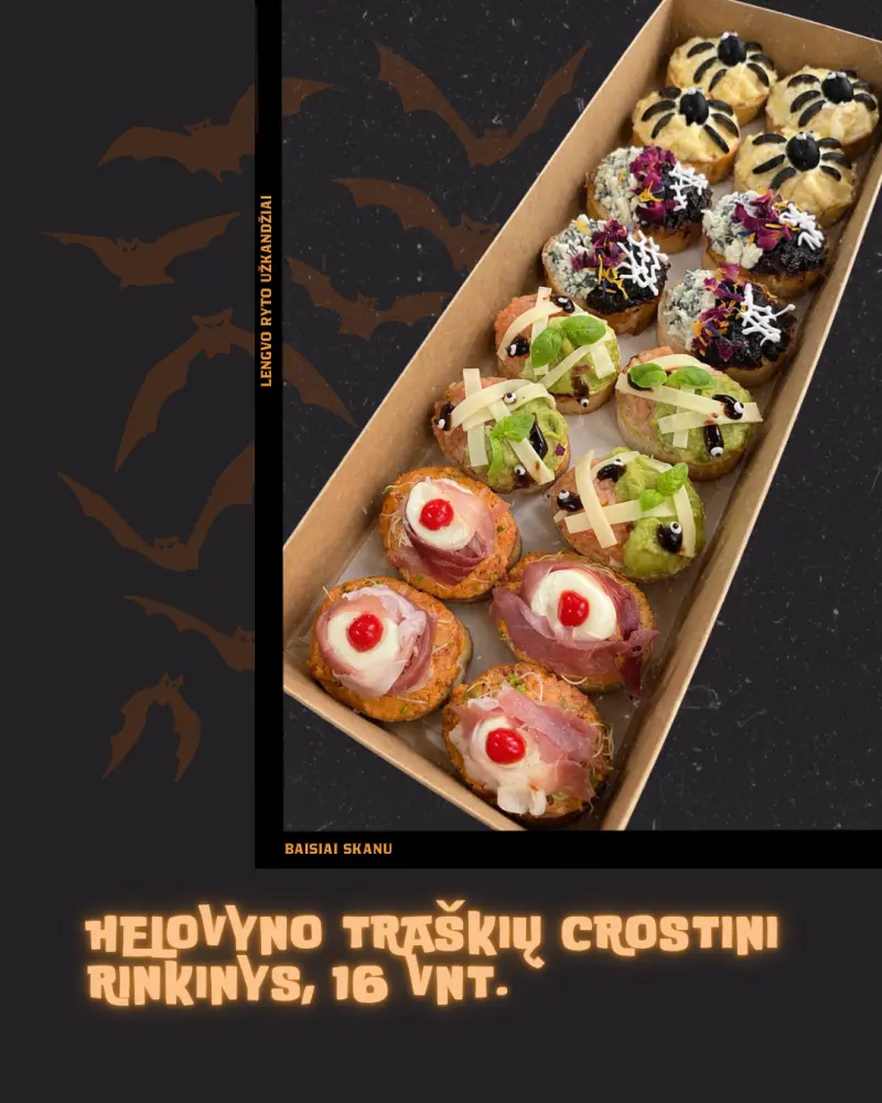 HELOVYNO traškių CROSTINI rinkinys, 16 vnt.