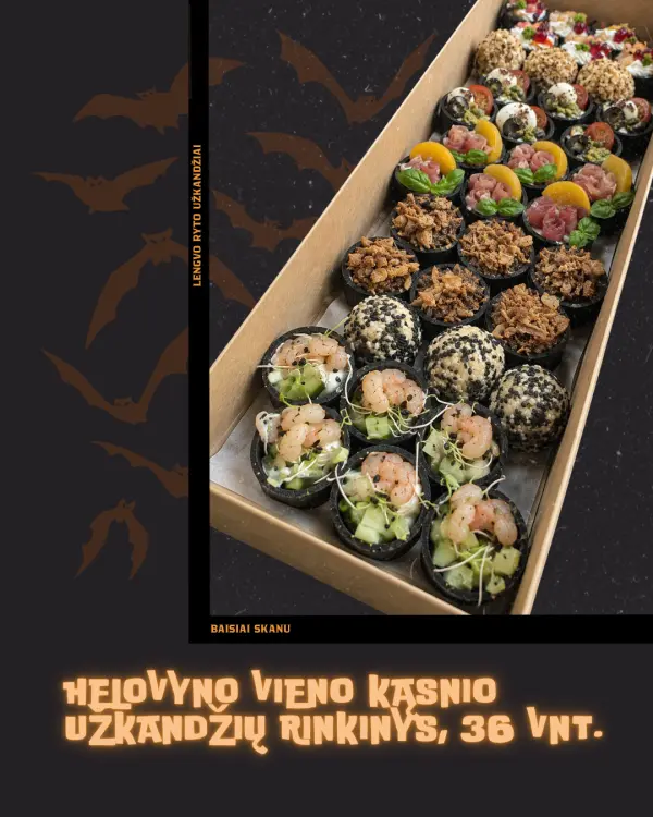 HELOVYNO VIENO KĄSNIO užkandžių rinkinys, 36 vnt.