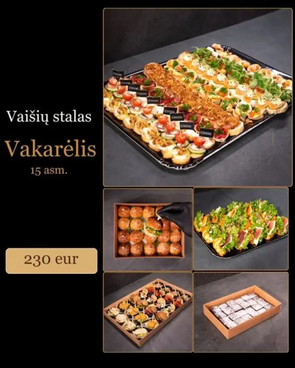 Vaišių stalas VAKARĖLIS, (15 asm.)