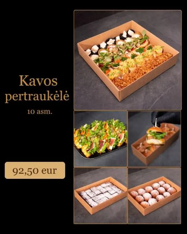 Kavos pertraukėlėms (10 asm.)